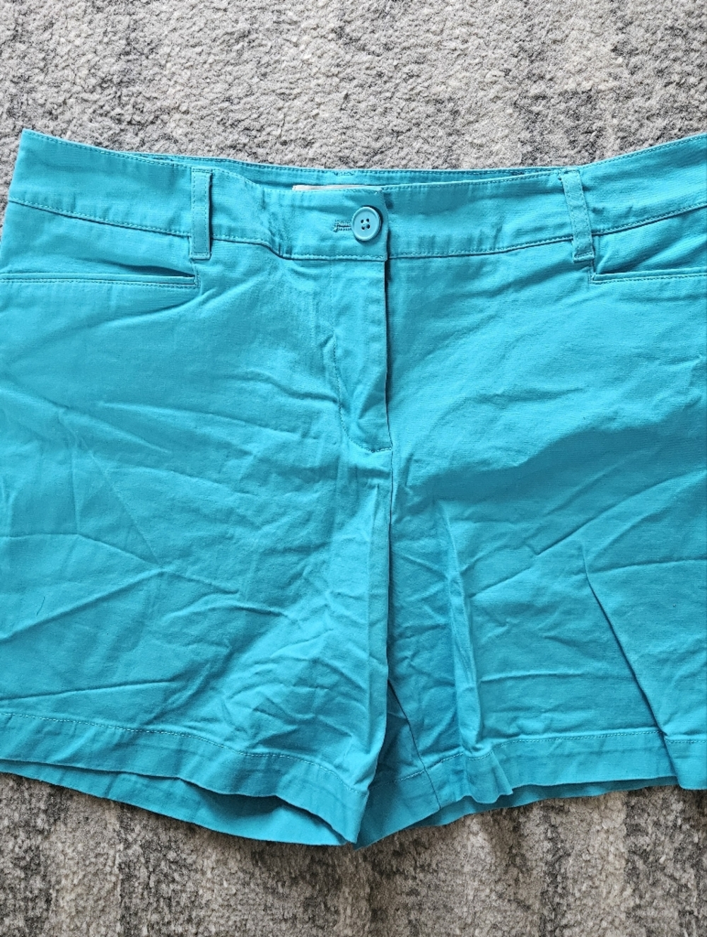Talbots Teal Blue Chino Shorts, Size 10P